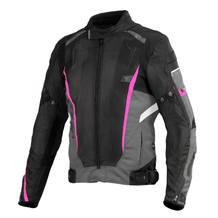 dámská letní bunda na motorku SECA Airflow II černo/růžová, Velikost L