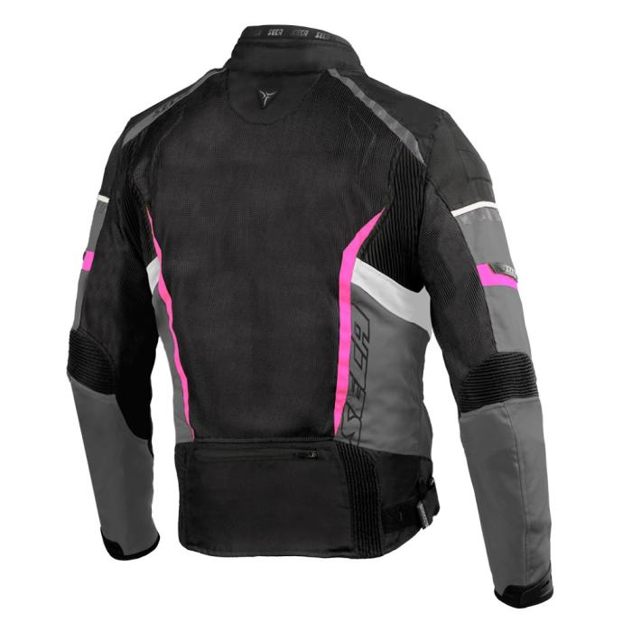 dámská letní bunda na motorku SECA Airflow II černo/růžová, Velikost XS