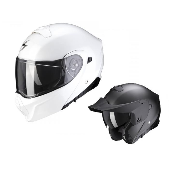 výklopná helma na motorku Scorpion EXO 930 EVO bílá, Velikost S