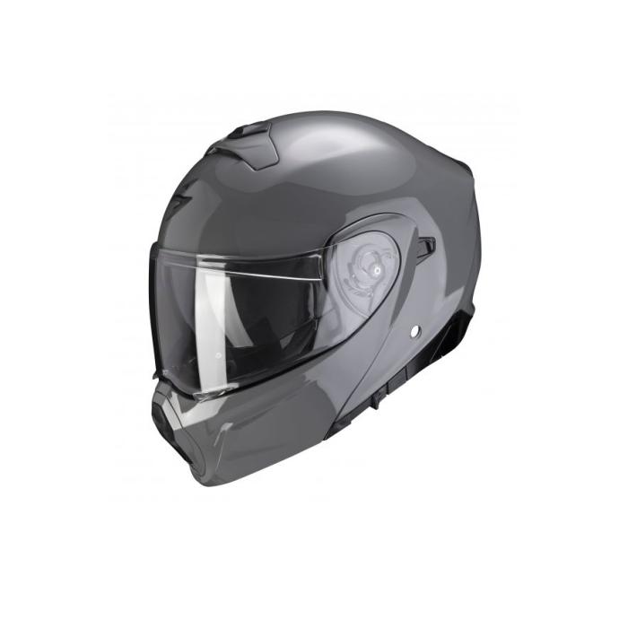 výklopná helma na motorku Scorpion EXO 930 EVO cementově šedá, Velikost XS