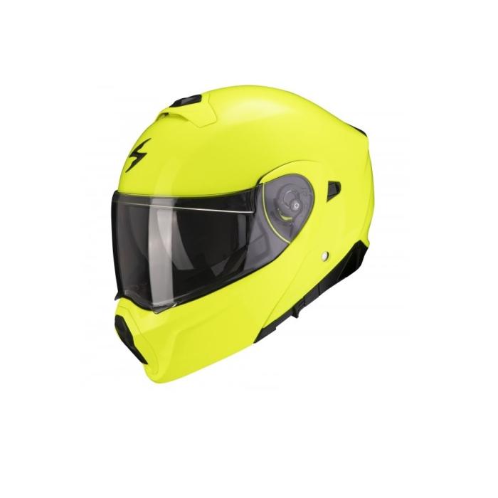 výklopná helma na motorku Scorpion EXO 930 EVO neonově žlutá, Velikost XL