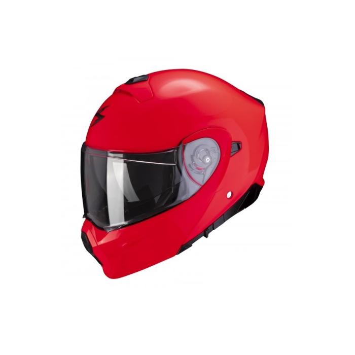 výklopná helma na motorku Scorpion EXO 930 EVO neonově červená, Velikost XS