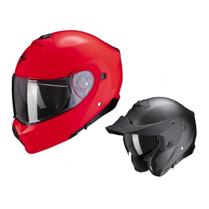 výklopná helma na motorku Scorpion EXO 930 EVO neonově červená