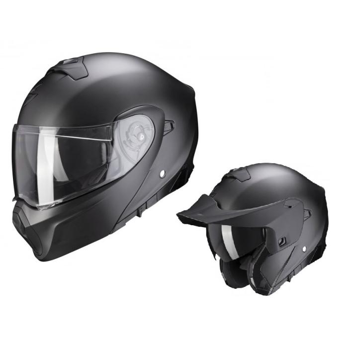výklopná helma na motorku Scorpion EXO 930 EVO černá matná