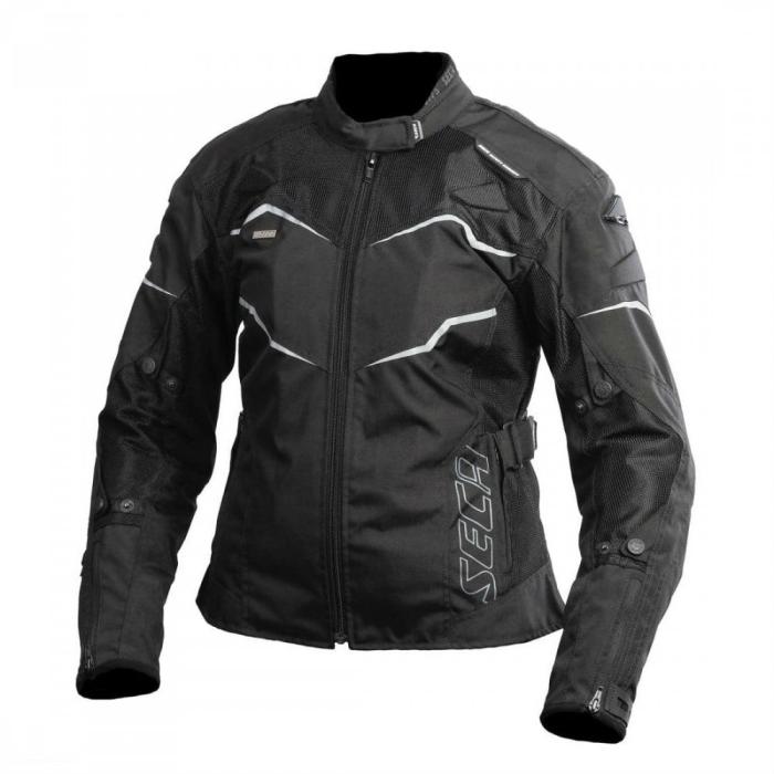 dámská bunda na motorku SECA Stream černá, Velikost XXXL
