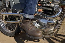 boty na motorku Oxford Merton Waterproof hnědé