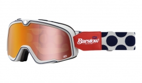 retro brýle na motorku 100% Barstow Hayworth - červené plexi