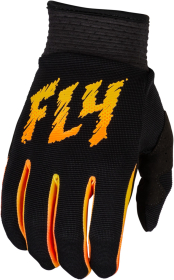 dětské rukavice na motokros Fly Racing F-16 černá/žlutá/oranžová