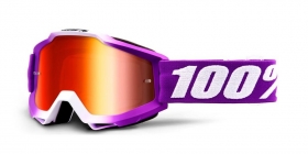 brýle na motokros 100% Accuri Framboise(červené zrcadlové plexi)